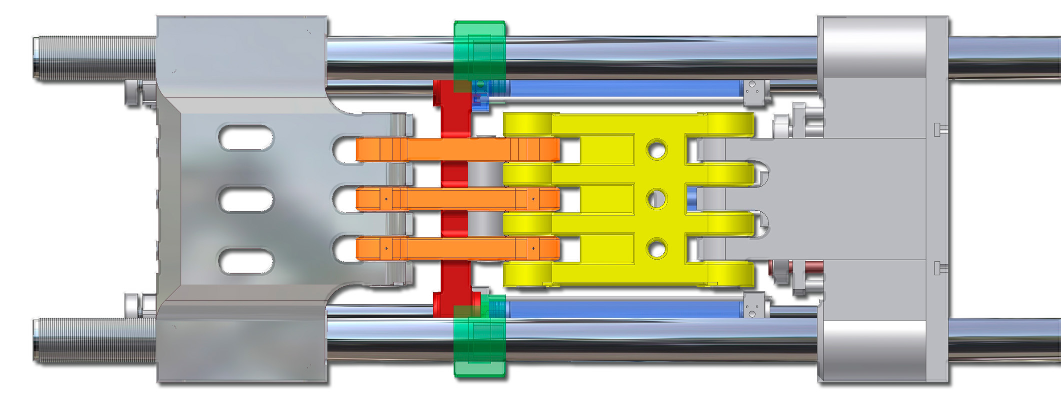 Diagonal Hydraulic Cylinders : 4-3-4-3 Toggle Plate Assembly